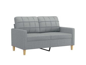 VidaXL Tweezitsbank Lichtgrijs Stof - 120 cm | 40% Korting!