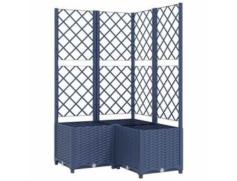 VidaXL Plantenbak met Latwerk Donkergrijs - Nu 55% Korting!