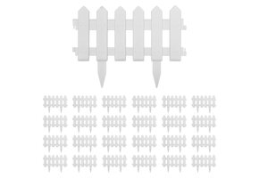 VidaXL Gazonranden Wit (40% Korting!) - 25 stuks, 10m