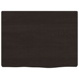 VidaXL Wastafelblad Massief Hout Donkerbruin (40x30cm) - 55% Korting!