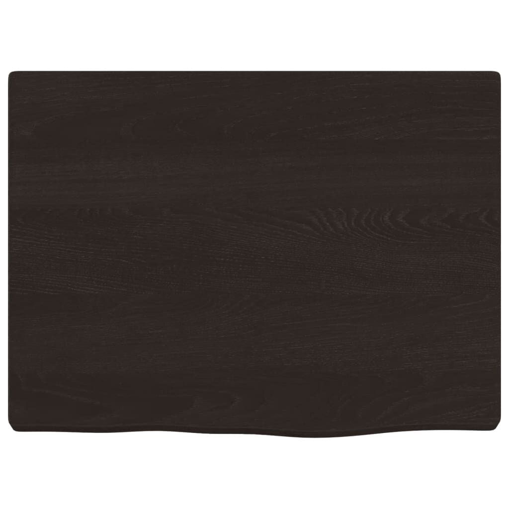 VidaXL Wastafelblad Massief Hout Donkerbruin (40x30cm) - 55% Korting!