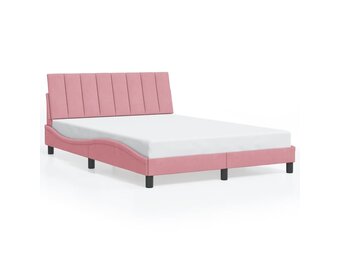 VidaXL Roze Fluwelen Bedframe 120x200cm - 67% KORTING!