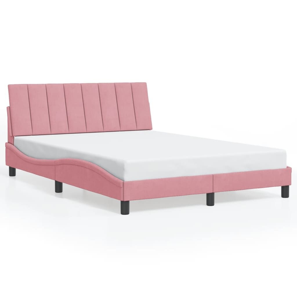 VidaXL Roze Fluwelen Bedframe 120x200cm - 67% KORTING!