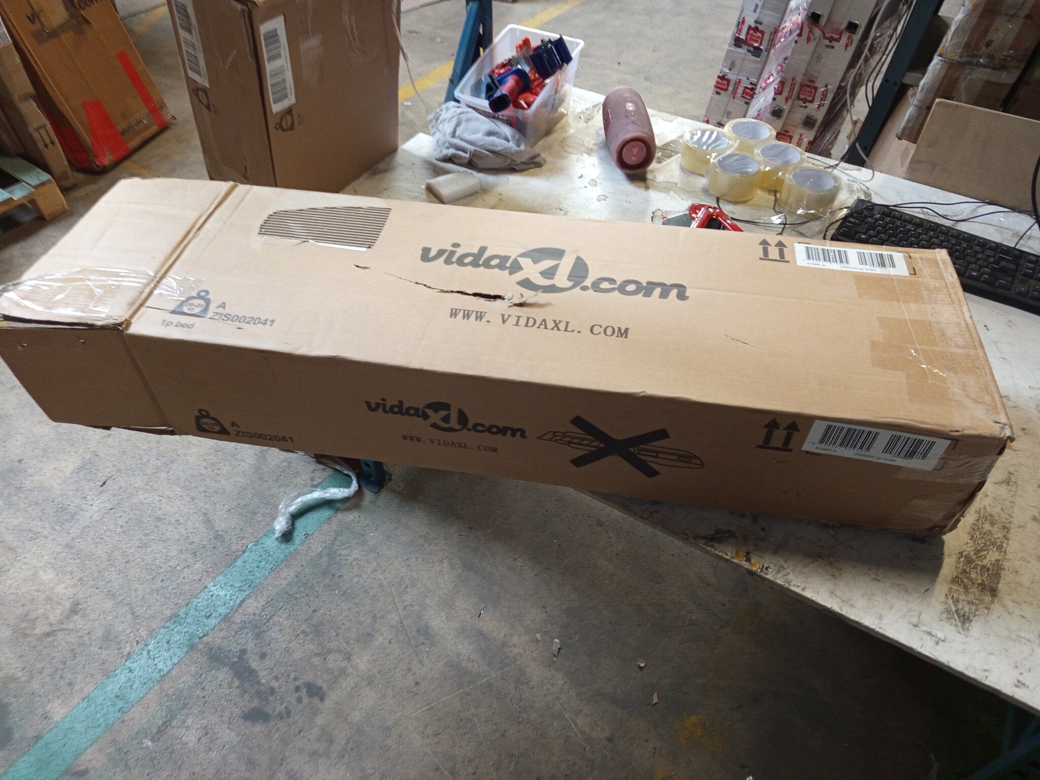 VidaXL Massief Hout Bedframe Grijs 140x200cm | 55% KORTING!