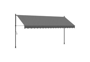 vidaXL Luifel Uittrekbaar Antraciet 400x150cm - Nu met 62% Korting!