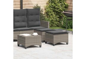 VidaXL Tuinkrukken met Kussens (2 st) - Poly Rattan Grijs - Nu 47% Korting!