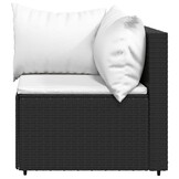 vidaXL 3-delige Loungeset Poly Rattan Zwart | 51% Korting!