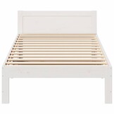 VidaXL Bedframe Grenenhout Wit 90x200cm - 51% Korting!
