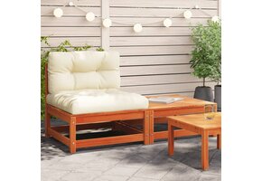 VidaXL Tuinbank + Voetenbank met Kussens | Massief Grenenhout | 64% Korting!