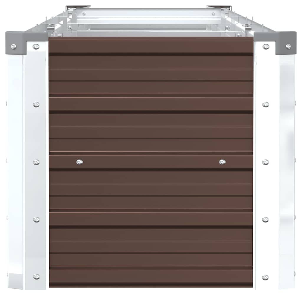 vidaXL Verhoogde Plantenbak Staal Bruin - 320x40x45 cm - 46% Korting!