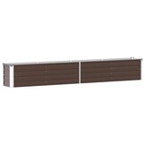 vidaXL Verhoogde Plantenbak Staal Bruin - 320x40x45 cm - 46% Korting!