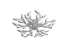 VidaXL Plafondlamp Kristal Bladeren 5xE14 Wit - NU 60% KORTING!