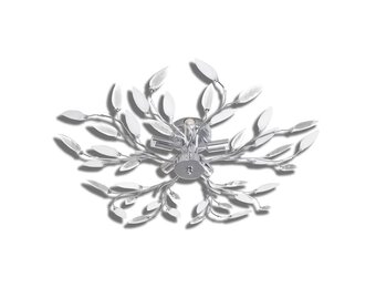 VidaXL Plafondlamp Kristal Bladeren 5xE14 Wit - NU 60% KORTING!