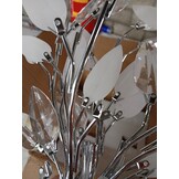 VidaXL Plafondlamp Kristal Bladeren 5xE14 Wit - NU 60% KORTING!