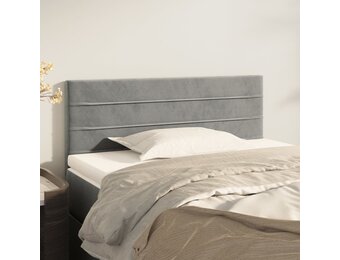 Hoofdbord Fluweel Lichtgrijs 80x5x78/88 cm - 51% Korting!