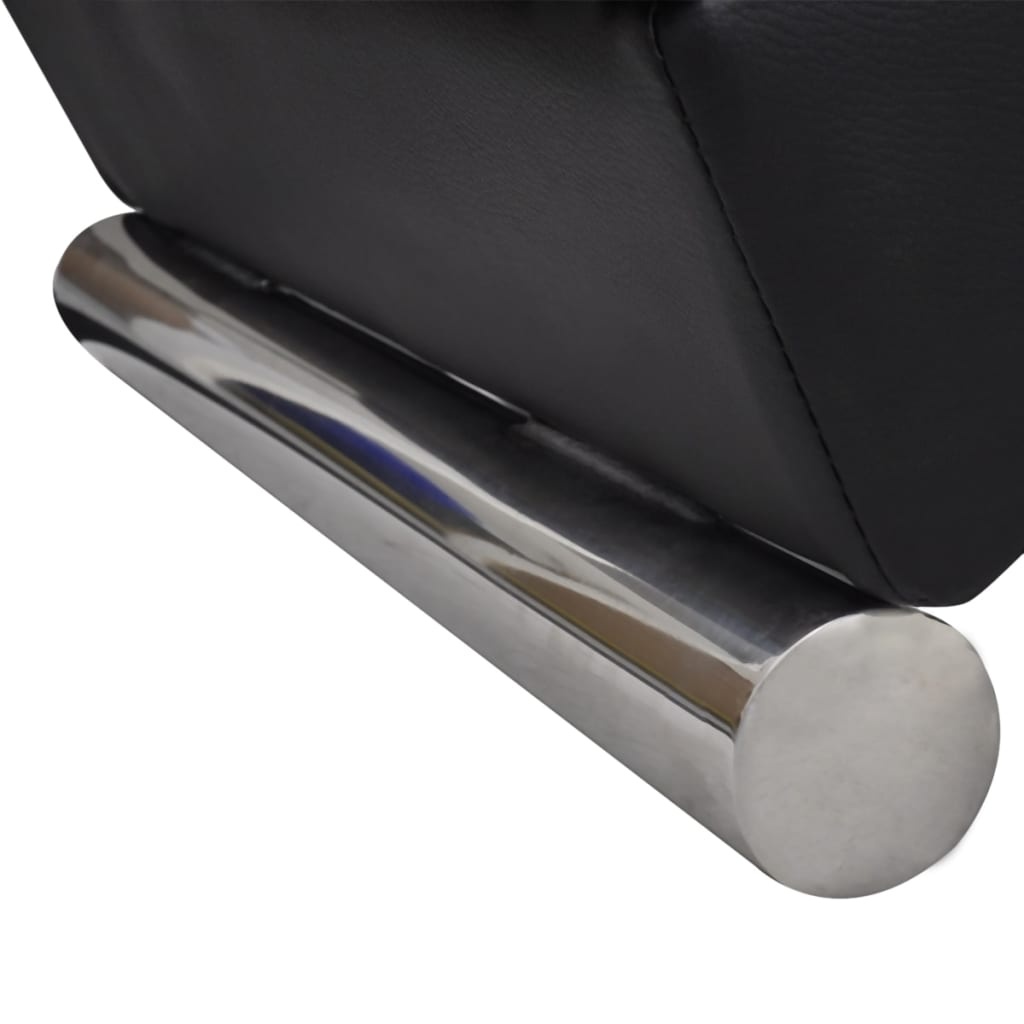 vidaXL Chaise longue Kunstleer Zwart - 56% Korting! Ergonomisch & Comfortabel