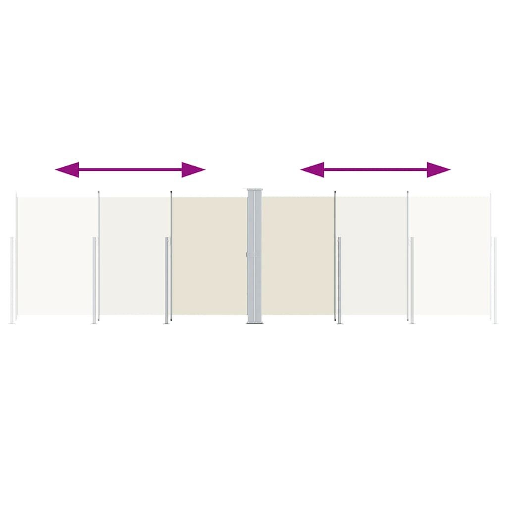VidaXL Uittrekbaar Windscherm 200x600cm Crème - 46% Korting!