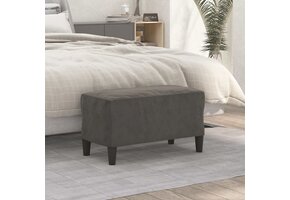 VidaXL Fluweel Bankje Donkergrijs 70x35x41cm - 40% Korting!