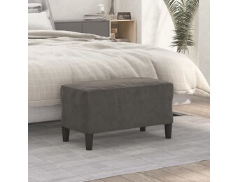 VidaXL Fluweel Bankje Donkergrijs 70x35x41cm - 40% Korting!