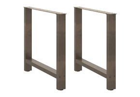 vidaXL Salontafelpoten 2 st 80x(72-73) cm staal naturel