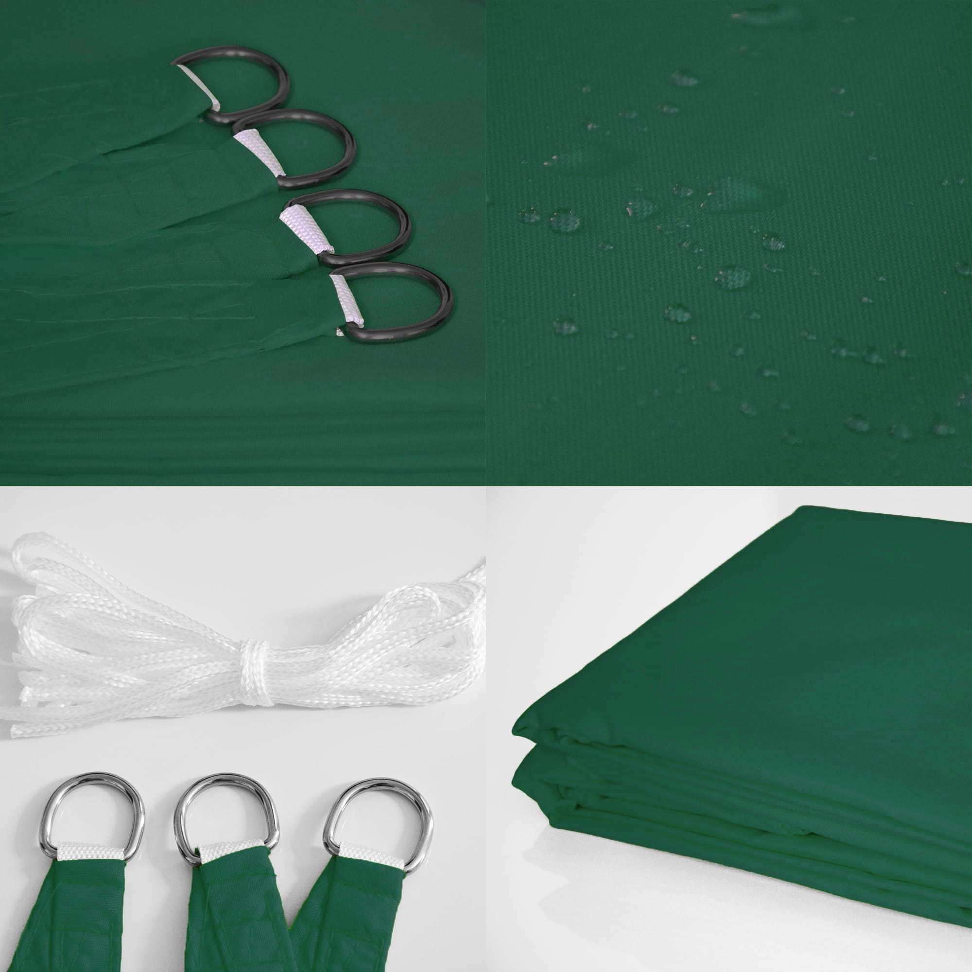 Rechthoekig Schaduwdoek 3x2m Groen - 61% Korting! Geseald