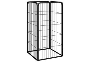 vidaXL Hondenkennel 4 panelen 50x100cm Zwart | Nu 51% Korting!