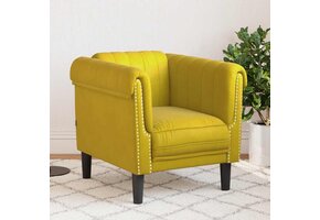 vidaXL Fauteuil fluweel geel