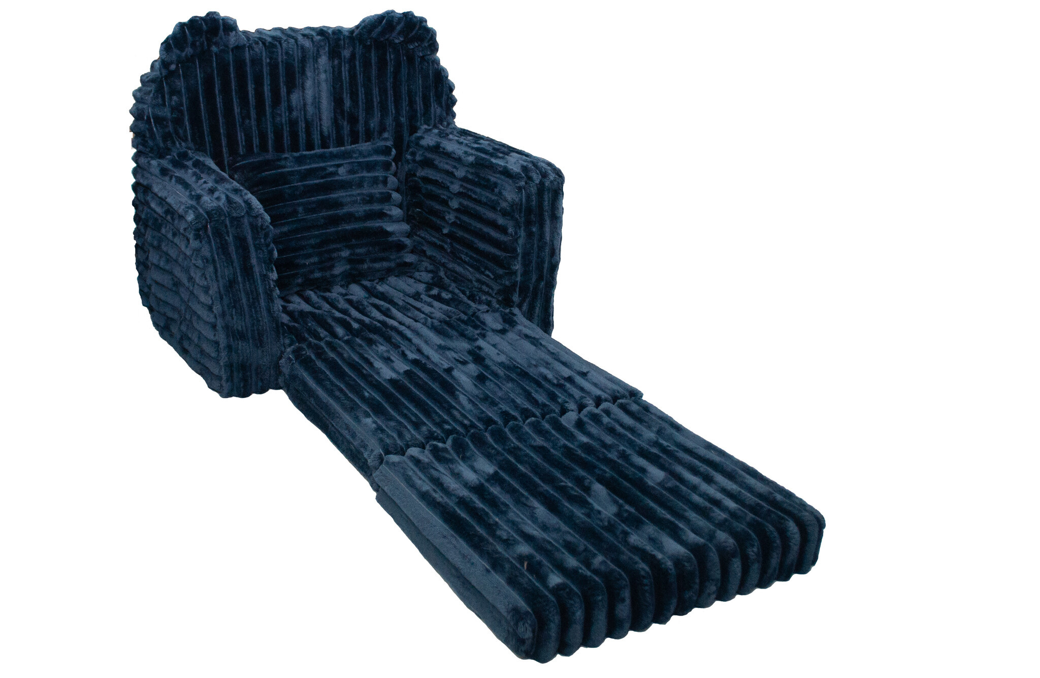 Kinderfauteuil Slaapbankje Blauw Corduroy - 46% Korting!