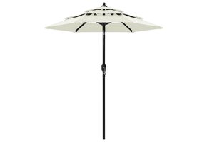 VidaXL Parasol 3-laags 2m Zandkleurig - Nu met 59% Korting!
