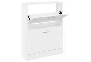 VidaXL Schoenenkast Wit 59x17x81cm | Bewerkt Hout | 59% Korting!