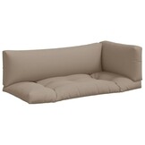 vidaXL Palletkussens Set Taupe (3dlg) - 40% Korting!