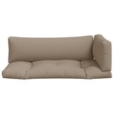 vidaXL Palletkussens Set Taupe (3dlg) - 40% Korting!