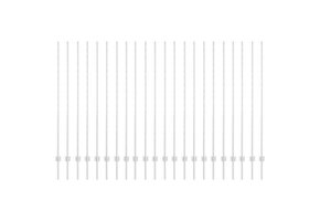 VidaXL Hekpalen Zilver (22 stuks) - 75% Korting! Gegalvaniseerd Staal, 160cm