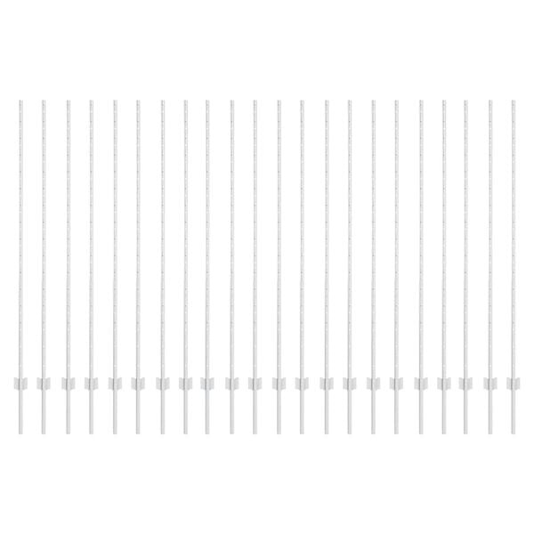 VidaXL Hekpalen Zilver (22 stuks) - 75% Korting! Gegalvaniseerd Staal, 160cm