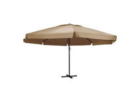 vidaXL Parasol 600cm Taupe - 55% Korting | Lichte Krasjes Statief