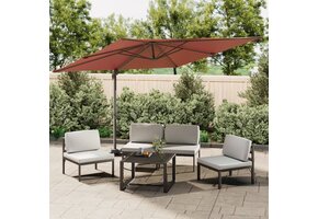 Zweefparasol VidaXL Terracotta 400x300cm met LED - 41% Korting!