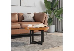 VidaXL Salontafel Massief Teakhout Hars 60cm - 51% Korting!