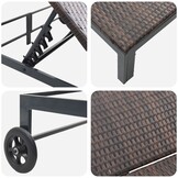 vidaXL 2-persoons Ligstoel Bruin Poly Rattan - 55% Korting!