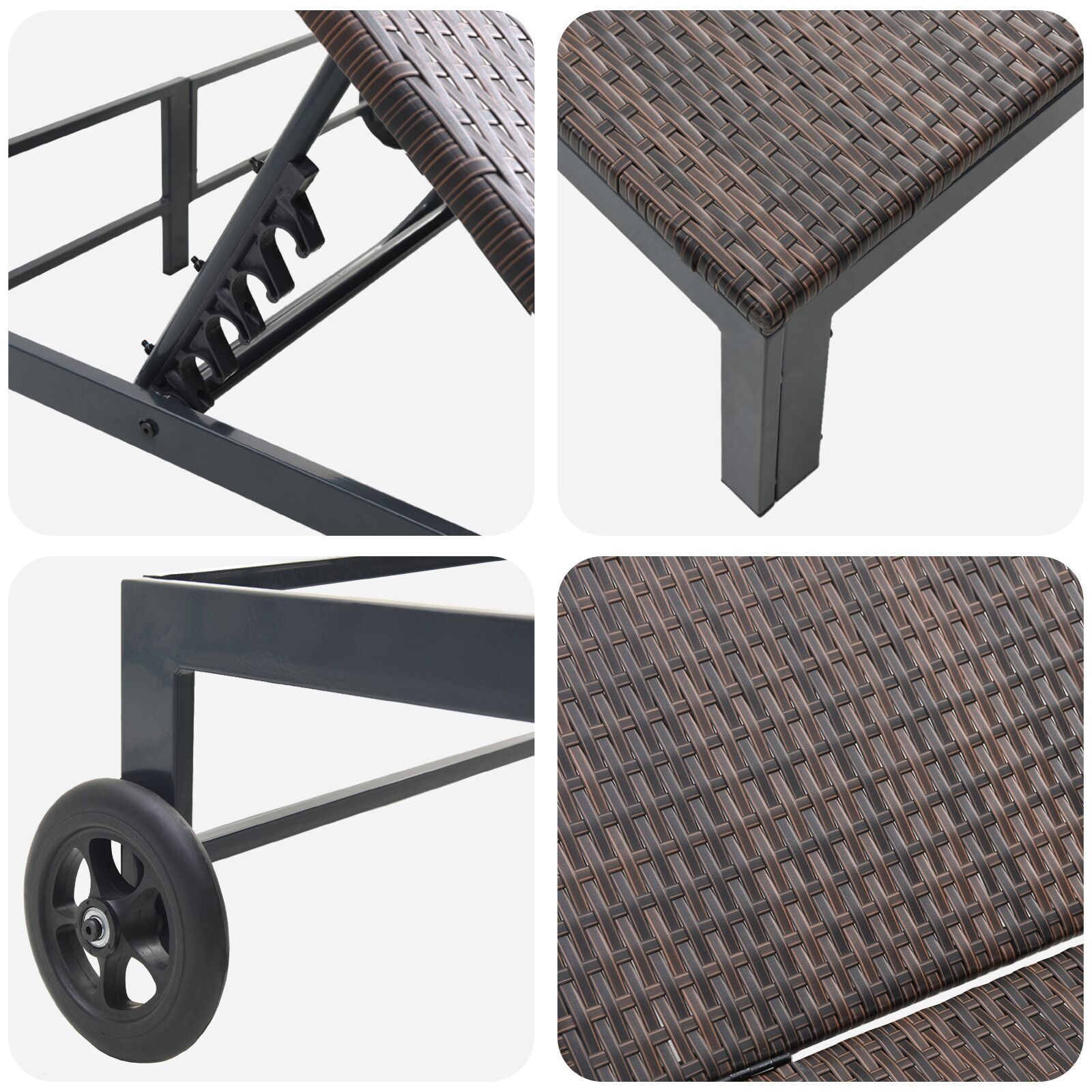 vidaXL 2-persoons Ligstoel Bruin Poly Rattan - 55% Korting!