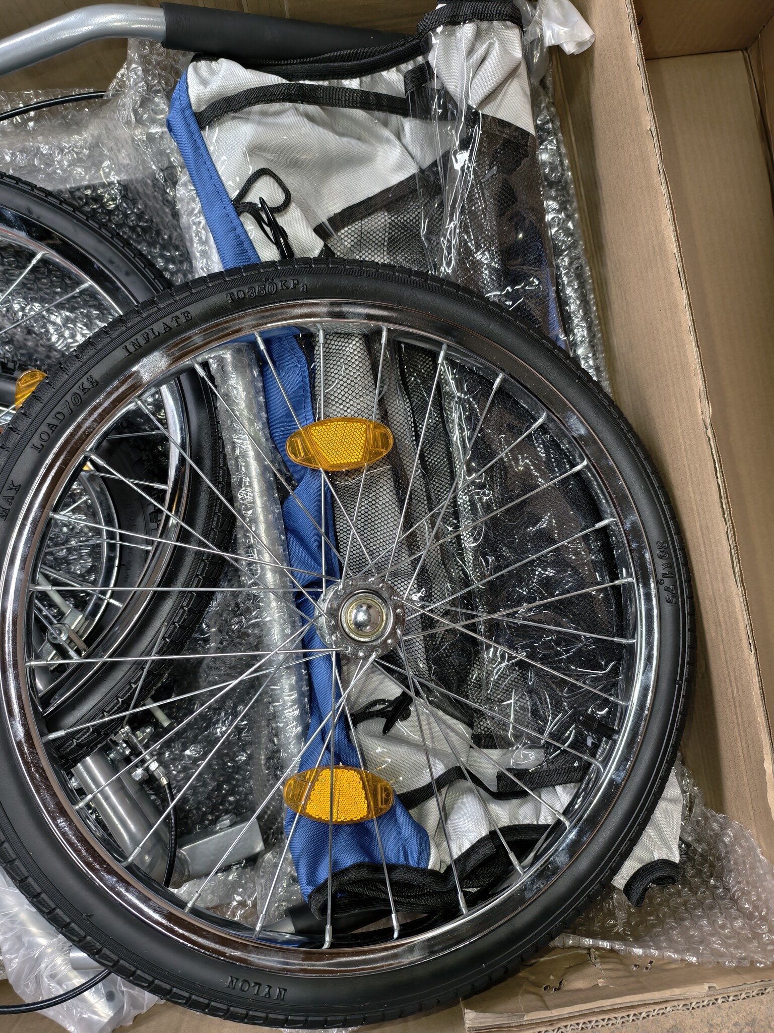 Fietskar Kind Blauw met Schokbreker | 40% Korting | Viking Choice