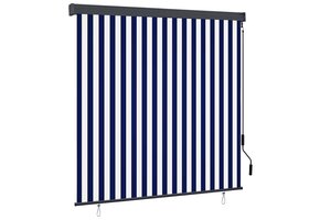VidaXL Rolgordijn Buiten Blauw/Wit 160x250 cm - 64% Korting!