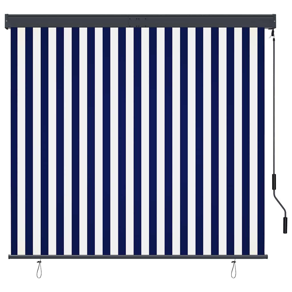 VidaXL Rolgordijn Buiten Blauw/Wit 160x250 cm - 64% Korting!