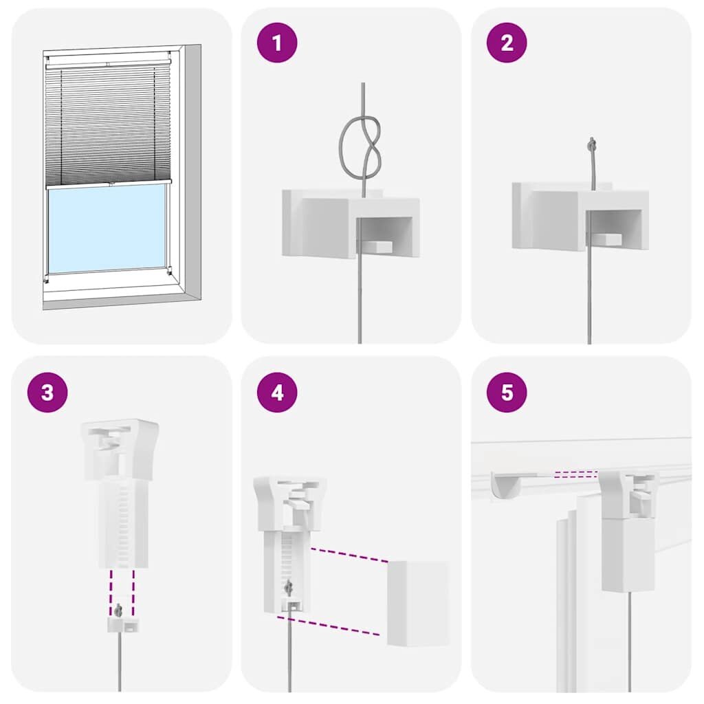 VidaXL Plisséjaloezie Wit 50x100cm - 62% Korting!