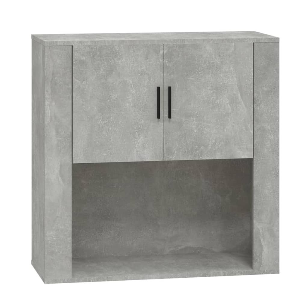 VidaXL Wandkast 80x33x80cm - Bewerkt Hout Betongrijs | 35% Korting!
