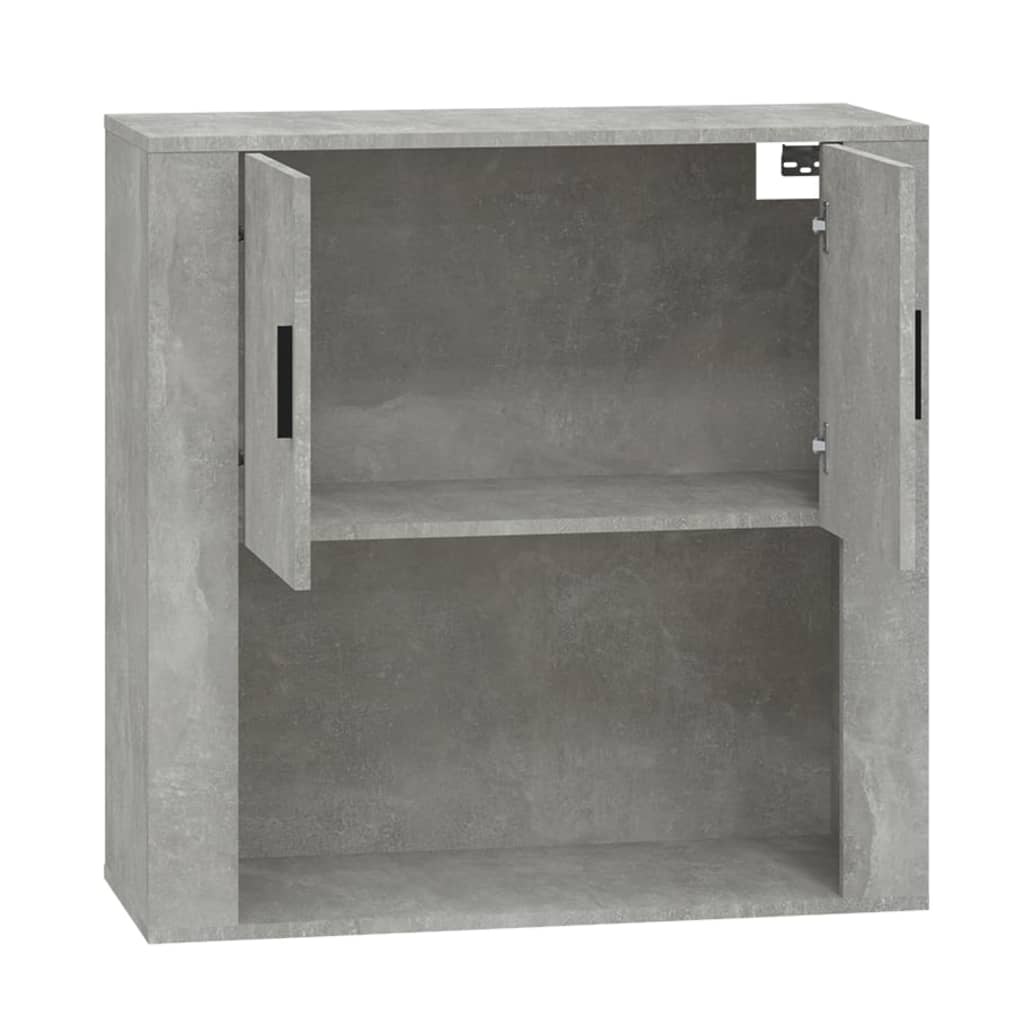 VidaXL Wandkast 80x33x80cm - Bewerkt Hout Betongrijs | 35% Korting!