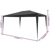 vidaXL Partytent 3x4m PE Antraciet - 35% Korting!