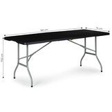 Campingtafel Inklapbaar 180x70cm Zwart - 40% Korting!