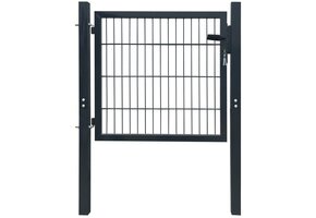 VidaXL Poort 105x150 cm Staal Antraciet | NU 55% KORTING!