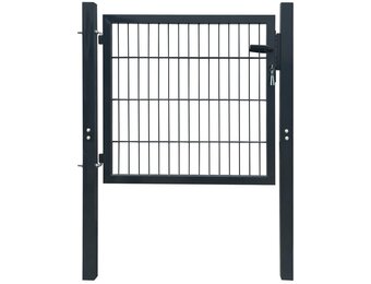 VidaXL Poort 105x150 cm Staal Antraciet | NU 55% KORTING!