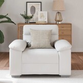 VidaXL Bankstoel Wit Kunstleer 60cm - 40% Korting! Zo Goed Als Nieuw!